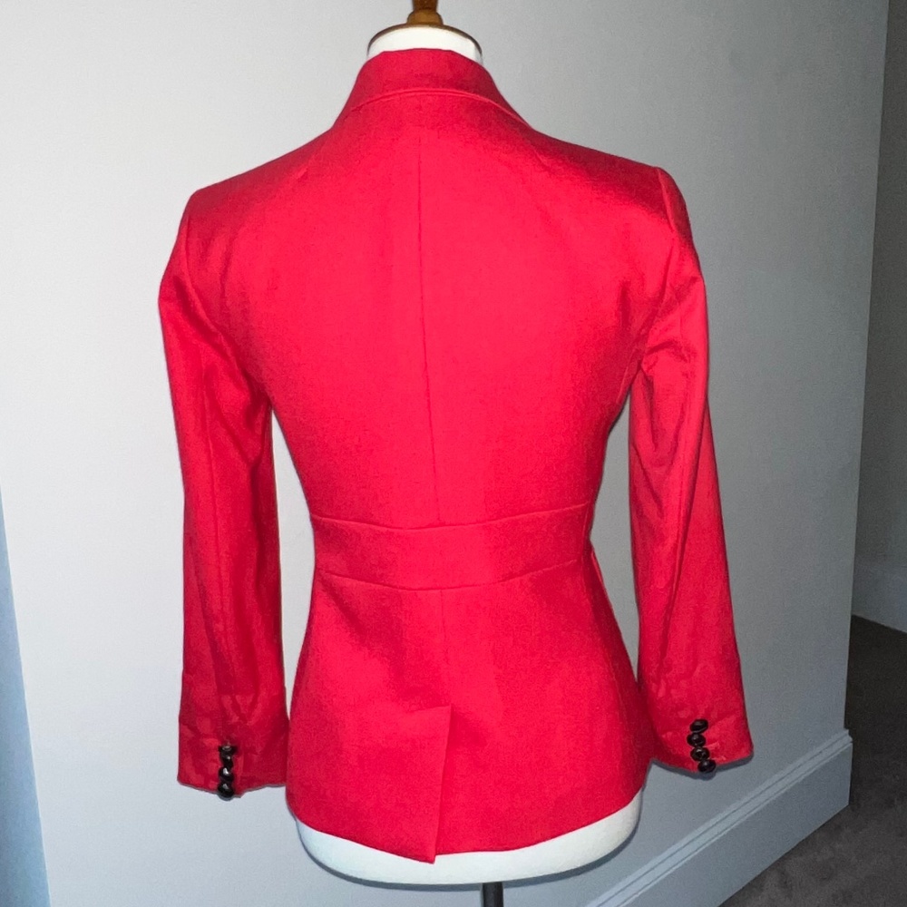J.Crew Size 2 Red Suiting Two Button Jacket/Blaze… - image 4